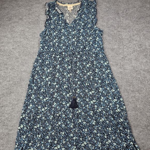 Knox Rose Maxi Dress Womens XXL Blue Ditzy Floral Boho Western Cottage Prairie - Picture 1 of 10